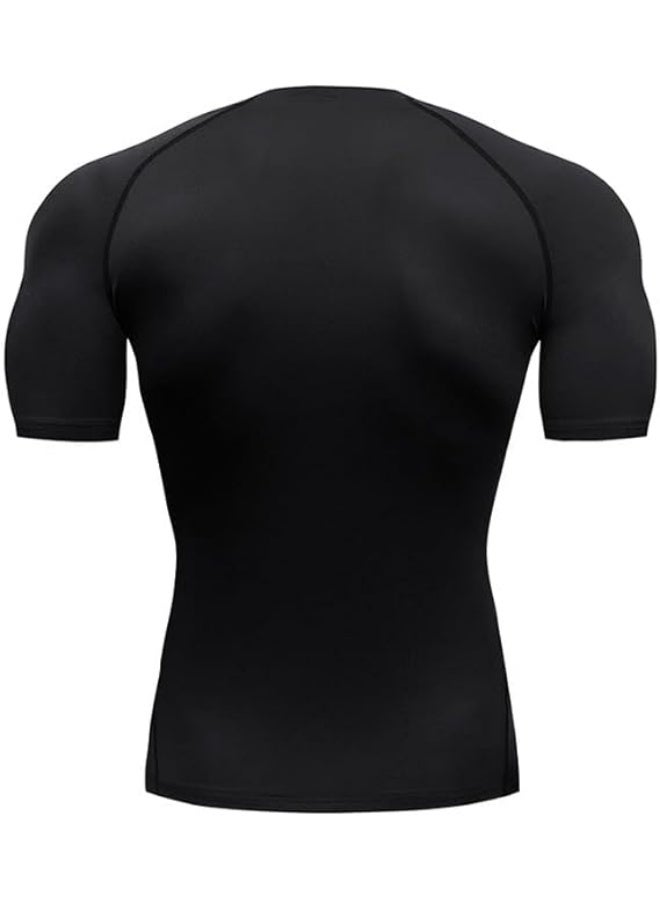 Men's Compression Shirts Short Sleeve Athletic Tops, Cool Dry Workout Shirt Sports T-Shirt - Image 4