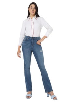 VERO MODA VERO MODA Women's Relaxed Jeans (115959601-Medium Blue Denim_Medium  - Image 5