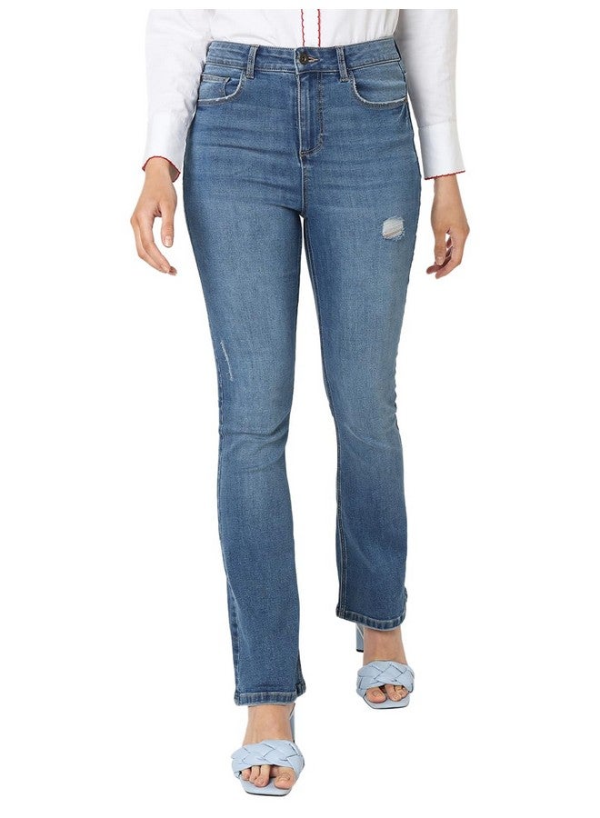 VERO MODA Women's Relaxed Jeans (115959601-Medium Blue Denim_Medium - Image 1
