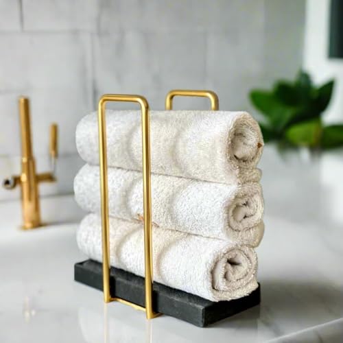 MASON HOME Imperial Napkin Holder Black & Gold - 1pc - L 25.4" x B 17.8" x H 7.6" | Bathroom - Kitchen - Bedroom - Washbasin | Towel - Kitchen Roll - Paper Towel | Home Décor | Organizer | Stand - Image 1
