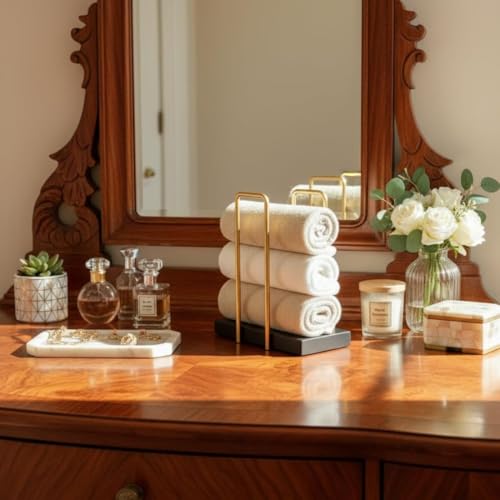 MASON HOME Imperial Napkin Holder Black & Gold - 1pc - L 25.4" x B 17.8" x H 7.6" | Bathroom - Kitchen - Bedroom - Washbasin | Towel - Kitchen Roll - Paper Towel | Home Décor | Organizer | Stand - Image 4
