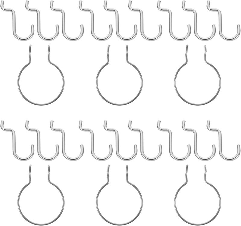 1 Set Pegboard Hooks - Pegboard Cup Holder Rings - Heavy Duty Peg Board Accessories for Organizing Cups Jars Tools in Garage Kitchen Laundry Room - Image 1