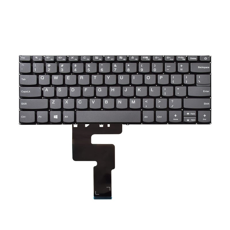 SUNMALL لوحة مفاتيح بديلة SUNMALL متوافقة مع Lenovo Ideapad 120S-14IAP 130S-14IGM 320-14ISK 320S-14IKB 320S-14KBR 320S-15IKB 330-14IGM 520S-14IKB S130-14IGM S145-14IWL رمادي تخطيط أمريكي - Image 2