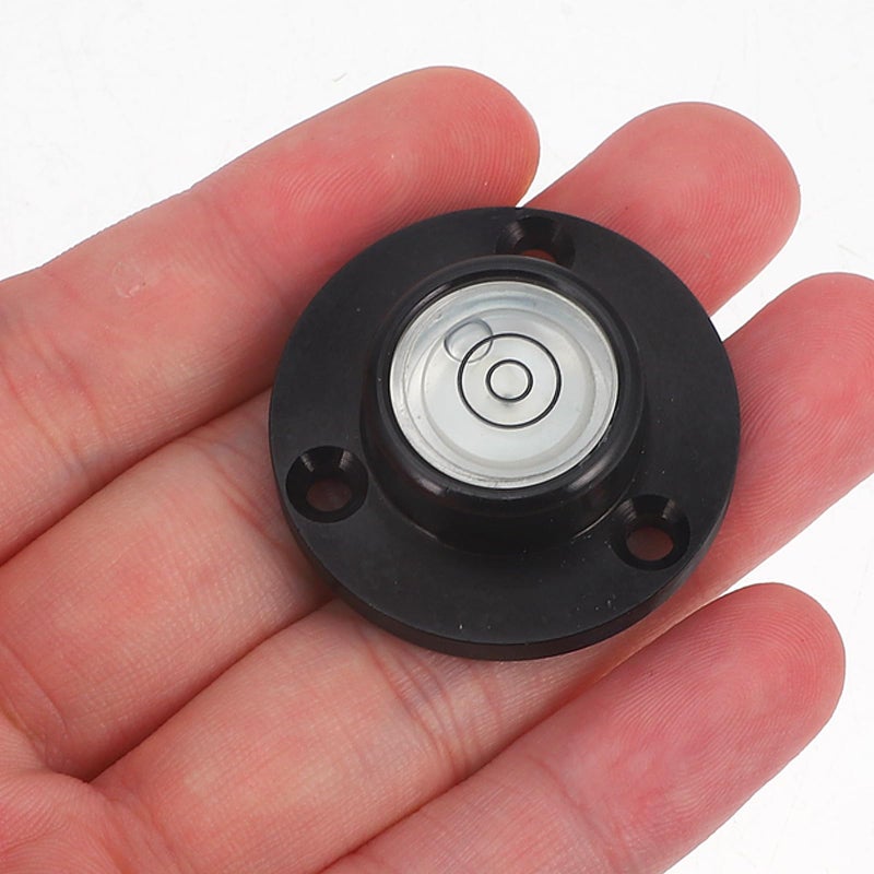 Portable RV Camper Level Tool Flange Metal Bubble Level 34x20x12mm Black White Double Circle - Image 5