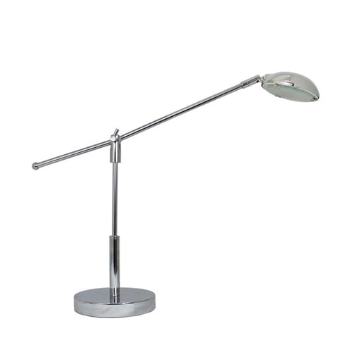 Simple Designs LD1035-CHR 21" 3W Balance Arm LED Desk Lamp with Swivel Head, Chrome - Image 1