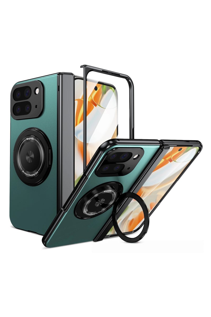 غلاف حماية لهاتف Google Pixel 10Pro Fold - حامل دوّار مع شاشة قابلة للطي، مقاوم للصدمات، حماية بتغطية كاملة، يدعم زوايا متعددة.