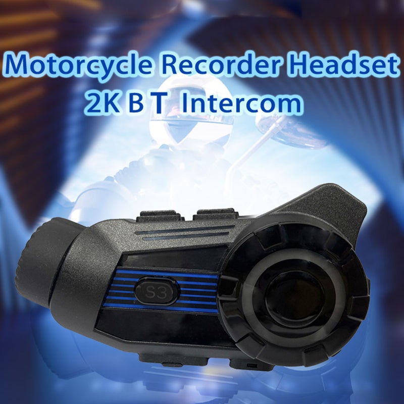 Motorcycle Helmet Headset BT 5.1 Chip Ultra-Clear 2K Camera - Zero Wind Noise Noise Reduction Technology for Motorcycle Riders with 135° Wide-Angle Rotating Lens, 2000mAh Battery, WIFI Module - Image 3