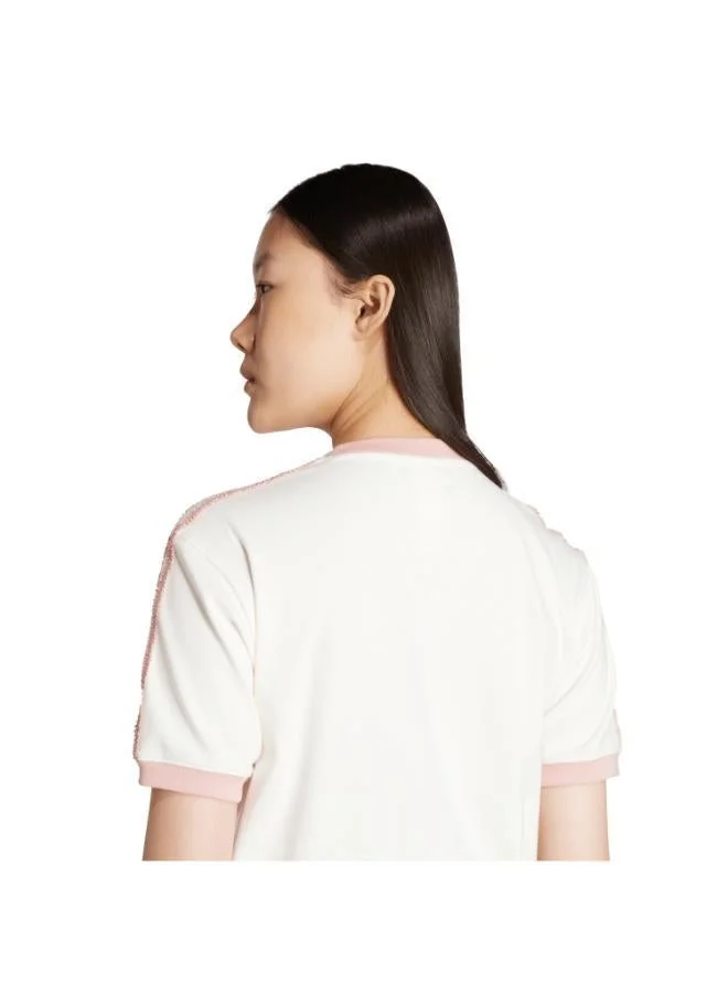 Adidas Originals OWHITE adidas Originals Ruffle 3-Stripes T-Shirt for Women | Best Price UAE