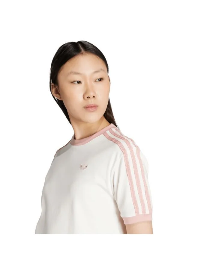 Adidas Originals OWHITE adidas Originals Ruffle 3-Stripes T-Shirt for Women | Best Price UAE