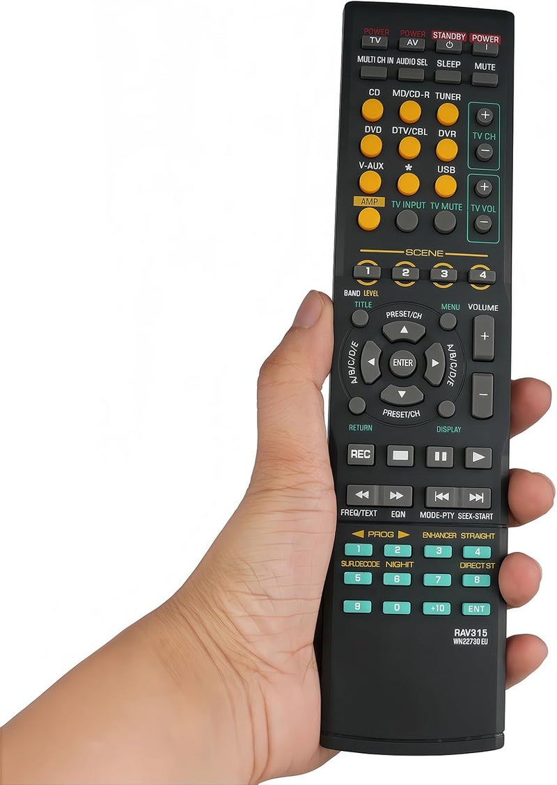 Universal Replacement Remote Controller Compatible for Yamaha AV Receiver Home Audio RX-V363 RX-V365 RX-V459 RX-V461 RX-V561 - Image 1