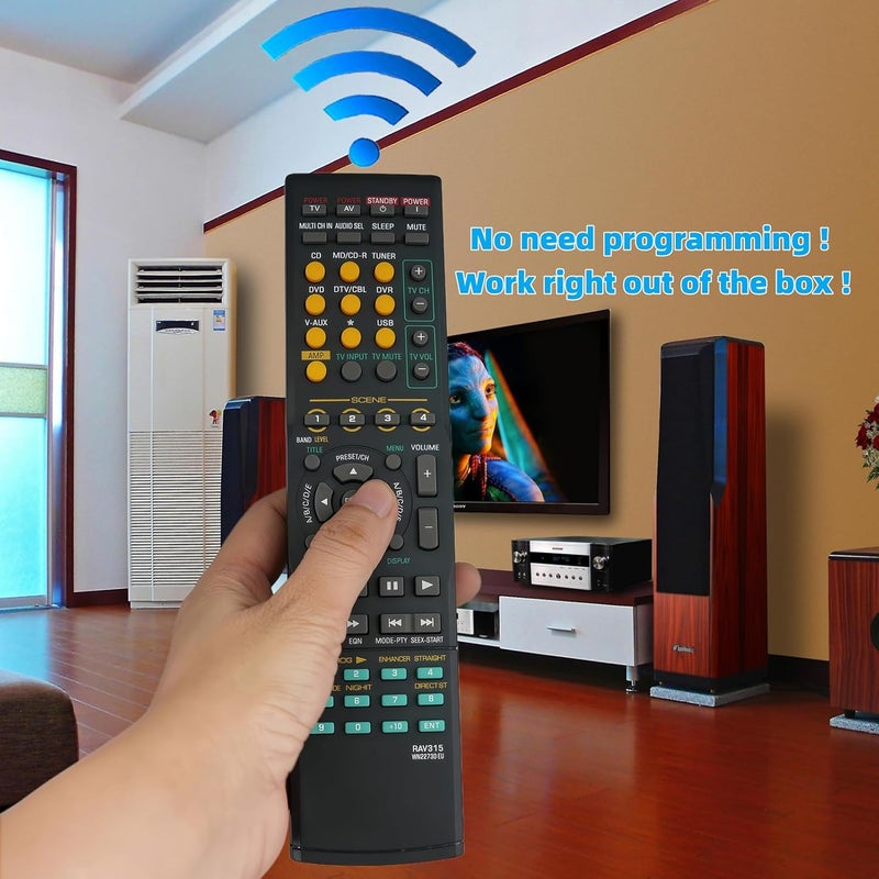 Universal Replacement Remote Controller Compatible for Yamaha AV Receiver Home Audio RX-V363 RX-V365 RX-V459 RX-V461 RX-V561 - Image 5