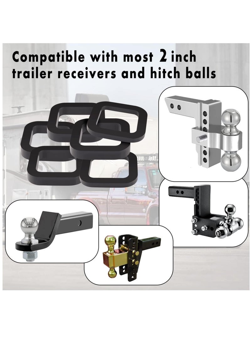 Y&D 6 Pack 2 Inch Hitch Receiver Silencer Pad, for Adjustable Ball Mounts, Reduce Rattle, Multiple Size Combination, Compatible with Most Trailer  - Image 5