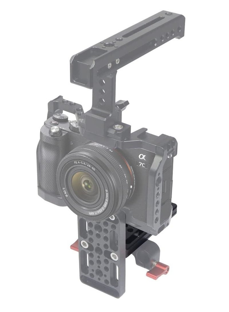 Camera Expansion Plate, Multifunctional Expansion Cheese Board with Side Mounting Holes Switching Plate Camera Easy Plate for Railblocks, Dovetails and Short Rods  - Image 2