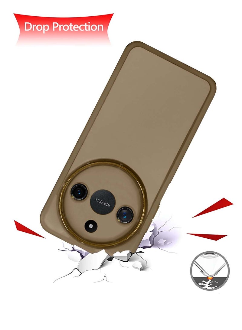 Wtech Honor X9c Smart 5G 2024 Soft Transparent TPU Silicone Ultra Thin Phone Stylish Electroplated Camera Border Back Case Cover - Brown - Image 3