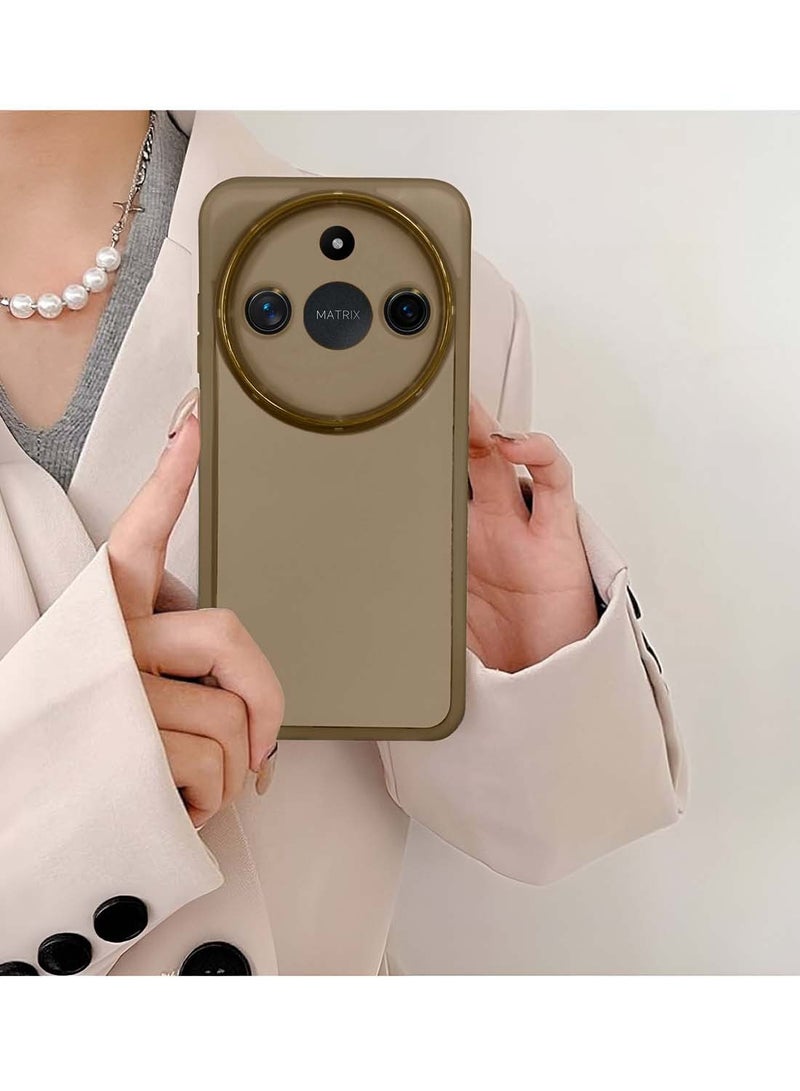 Wtech Honor X9c Smart 5G 2024 Soft Transparent TPU Silicone Ultra Thin Phone Stylish Electroplated Camera Border Back Case Cover - Brown - Image 4