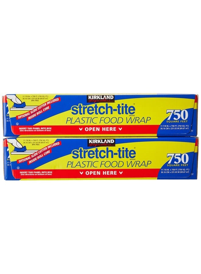 Kirkland SIGNATURE Stretch Tite Plastic Wrap Pack X 750' 1" (1500 Sq'), None, 2.0 Count 2 - Image 2