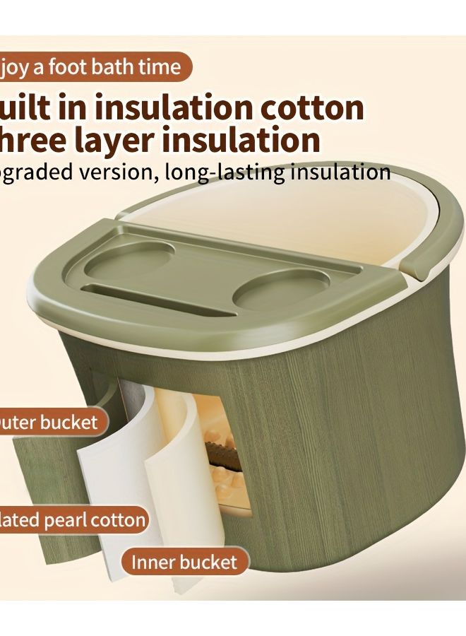 باني فوت سبا بني مزدوج الطبقات مع أسطوانات تدليك للحفاظ على الحرارة - Image 4