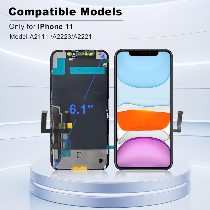 ZOETEC Screen Replacement for iPhone 11, Full HD 3D Touch LCD Retina Display COF Screen Digitizer Assembly with Tempered Glass, Waterproof Adhesive & Repair Tools - Image 2