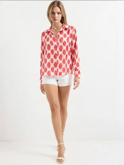 BIG DART BDART Satin Long Sleeve Button Up Shirt