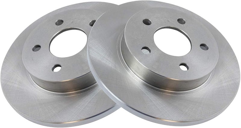TRQ Rear Brake Rotors Set Solid Compatible with 2005-2008 Chevrolet Cobalt 2008-2010 HHR 2004-2012 Malibu 2007-2009 Pontiac G5 2005-2010 G6 Saturn Aura 2004-2007 Ion - Image 3