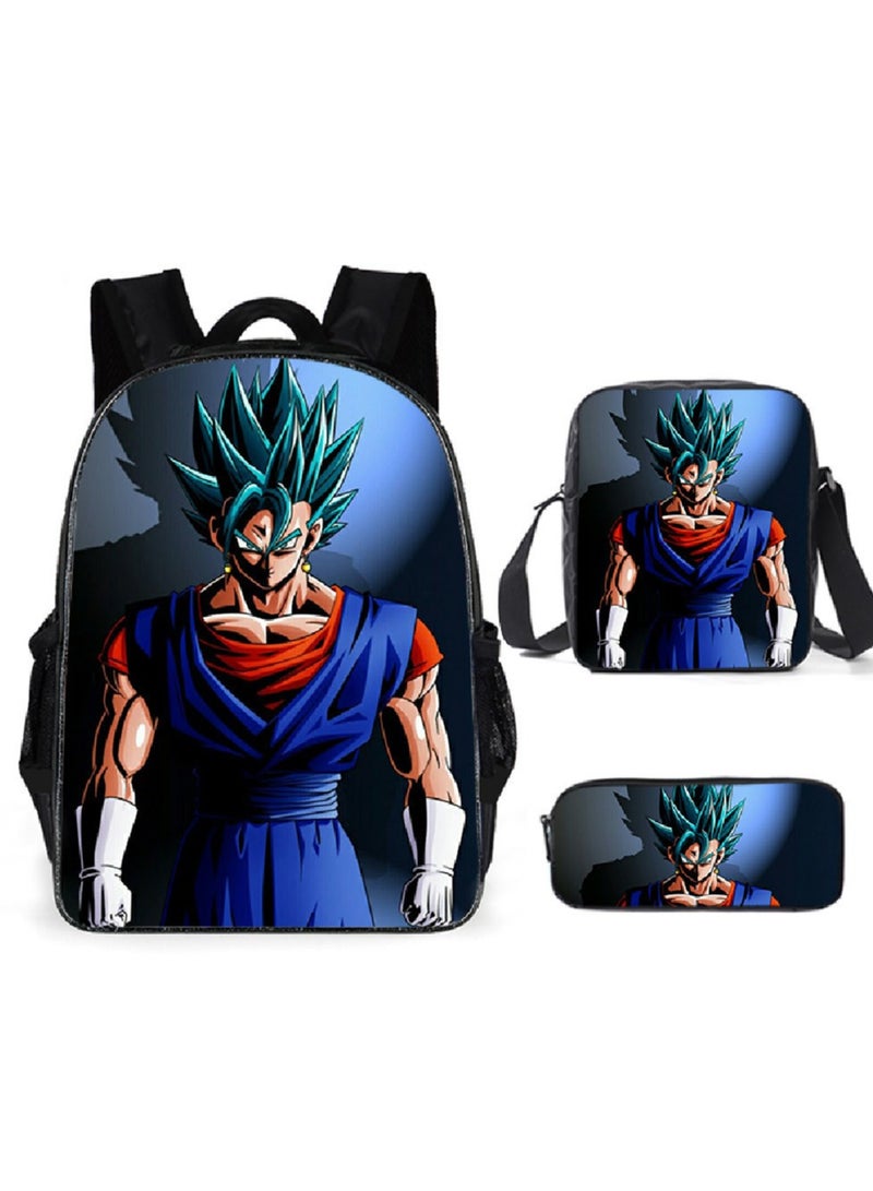 Anime cartoon backpack three-piece set