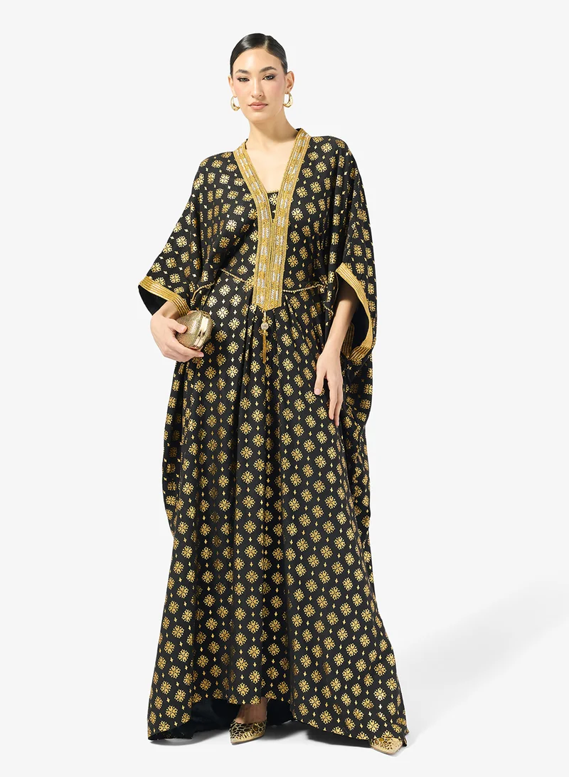 Golden Apple  Golden Printed Abaya for Women | Best Price UAE
