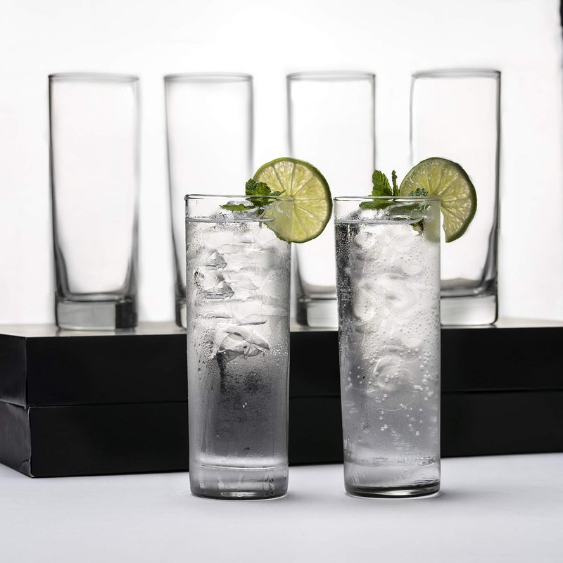 LEMONSODA Premium Highball Glass Set - Elegant Tom Collins Glasses Set of 6-12oz Tall Drinking Water Glasses - Bar Glassware for Mojito, Whiskey, Cocktail - Image 4