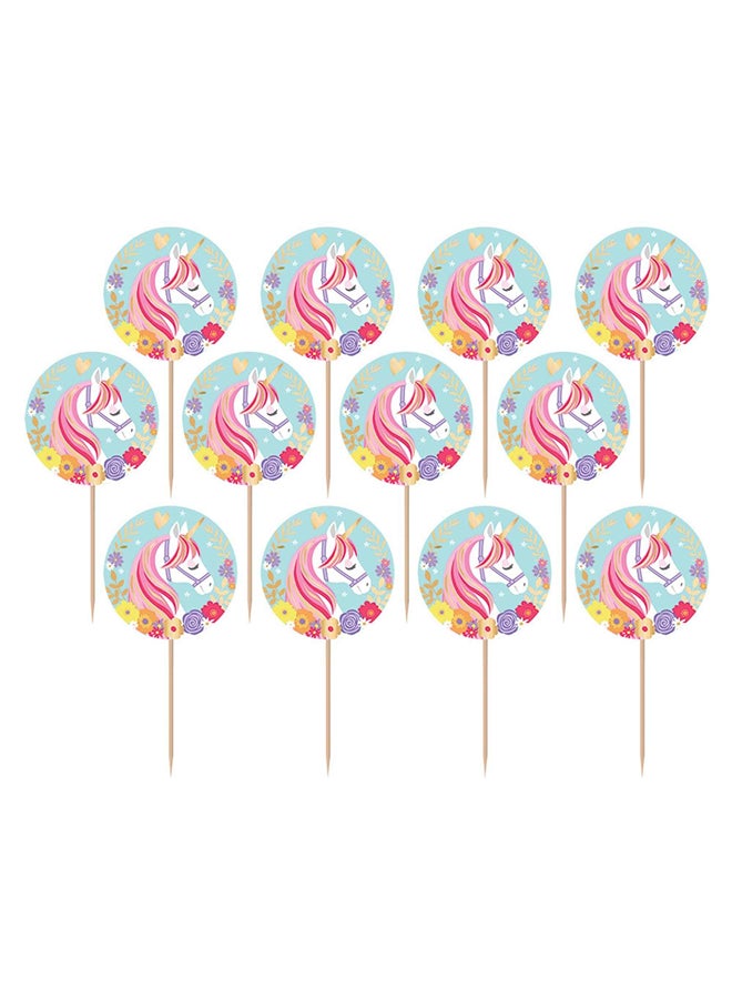 Amscan Magical Unicorn Floral Picks 24Pcs