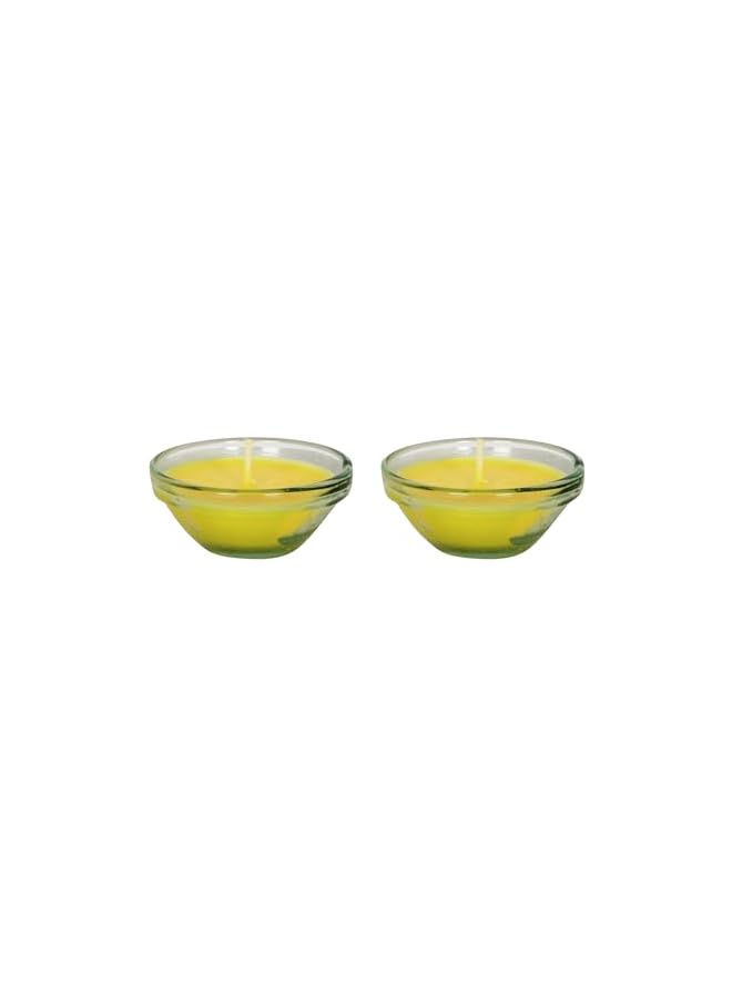 Green Tiger Glass Votive Aroma Candles Set for Aromatherapy, Diwali Gifting, Home Fragrance, Diwali diyas - Lemongrass Set of 2 - Image 3