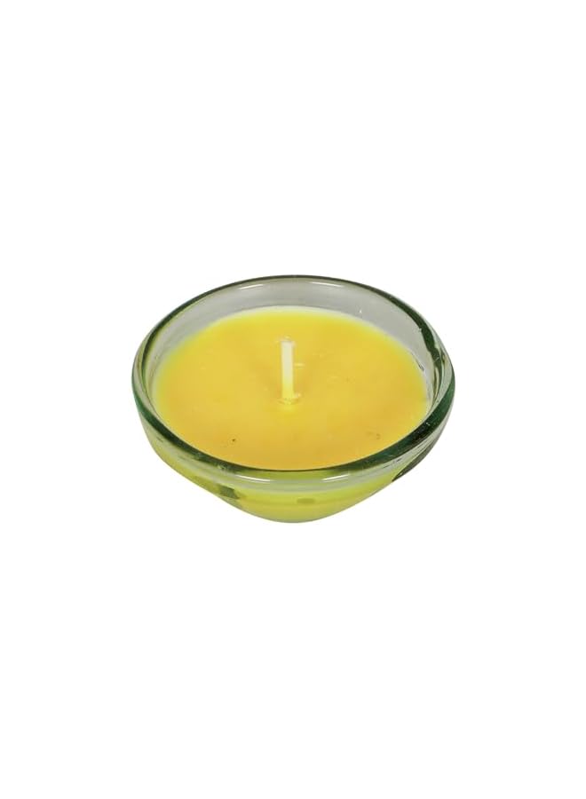 Green Tiger Glass Votive Aroma Candles Set for Aromatherapy, Diwali Gifting, Home Fragrance, Diwali diyas - Lemongrass Set of 2 - Image 4