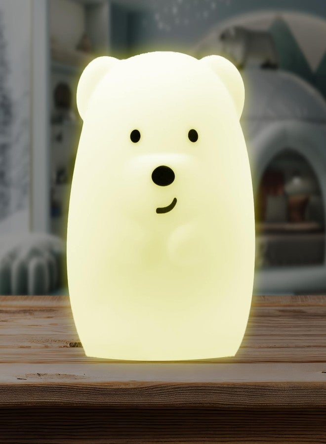 Lumipets Junior Bear Night Light, Soft Silicone Material, 8 Soothing Colors, Cordless, Easy Control, Portable - Image 1
