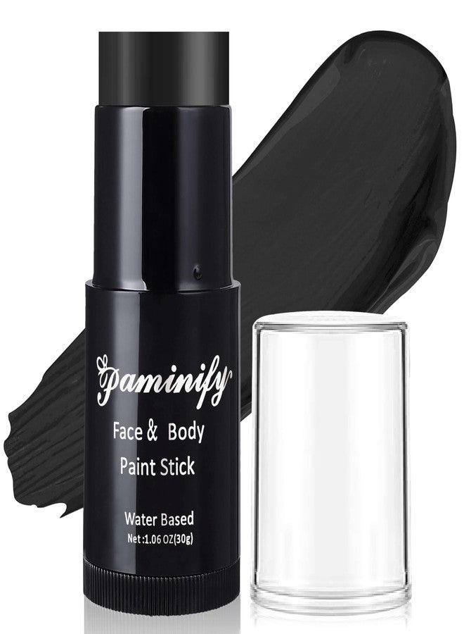 Paminify Black Face Paint Stick,Water-Based Body Paint Stick,Washable Halloween Black Foundation Face Painting for Skeleton Skull Zombie Joker Clown Goth Cat Costume,SFX Makeup for Cosplay,1.06 OZ - Image 1