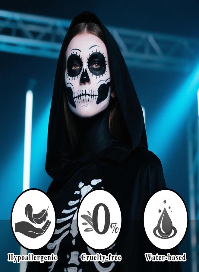 Paminify Black Face Paint Stick,Water-Based Body Paint Stick,Washable Halloween Black Foundation Face Painting for Skeleton Skull Zombie Joker Clown Goth Cat Costume,SFX Makeup for Cosplay,1.06 OZ - Image 3