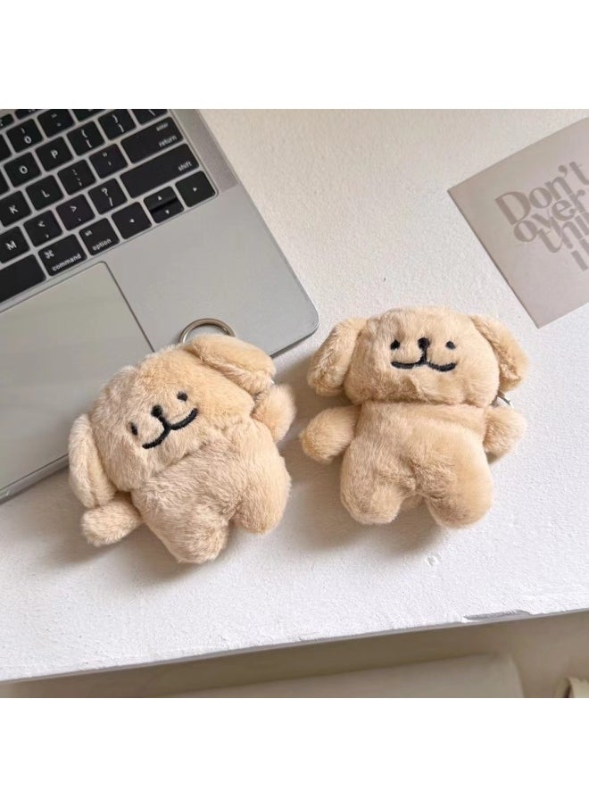 Generic - Airpods 4 Headphone Protective Case Cartoon Plush Doll For Apple1/2/3 Gen Pro Wireless Bluetooth Soft-Color:Plush Soft Shell-khaki Dog-Model:Airpods 4 (protective Case) - Image 1