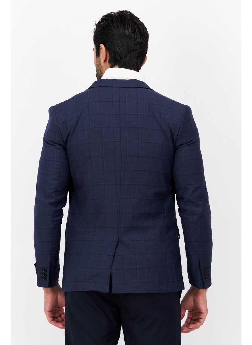 Men Slim Fit Plaid Blazer, Blue - pzsku/Z0B626A2D702C959EDB87Z/45/_/1737641954/80034b2c-08b1-4b26-9031-e17ffab7b05b