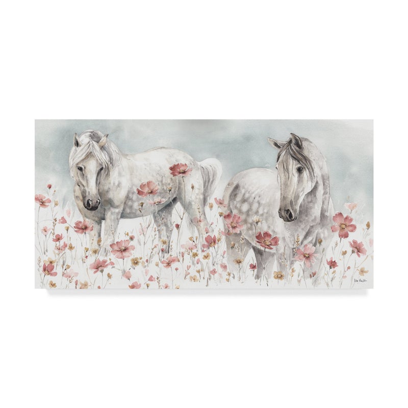 Trademark Fine Art Trademark Fine Art Wild Horses III Canvas Art by Lisa Audit 12x24  - Image 1