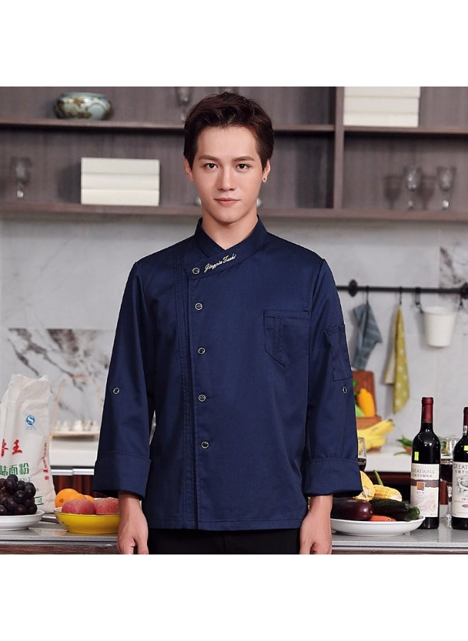 NIBEMINENT Hotel Chef Uniform Clothing Restaurant Rear Kitchen Work Clothes Long Sleeve Cake Shop Pastry Baker Clothing  - Image 1