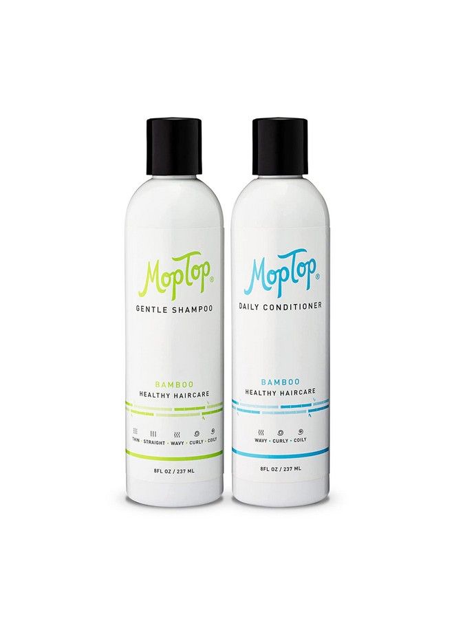 MopTop Gentle Shampoo + Daily Conditioner For Wavy Curly And Coily Hair Color Safe Moisturizing Hair Care Set - Image 2