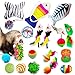 Meric CoCoo Ferret Cat Toy Variety Pack Activity Set of Mylar Balls Chew Toys Catnip Pouches Play Mice Bells Great for Persians Maine Coons Calicos Tabby Cats 20 Pcs - Image 3