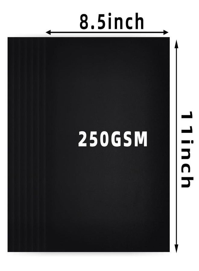 TEETOOKEA 30 Sheets Black Cardstock, 8.5 x 11 Card Stock, 92lb/250gsm Thick Cover Stock, Heavyweight Printer Paper for Invitations, Scrapbooking, Crafting, DIY Projects, Decoration and Drawing - Image 2