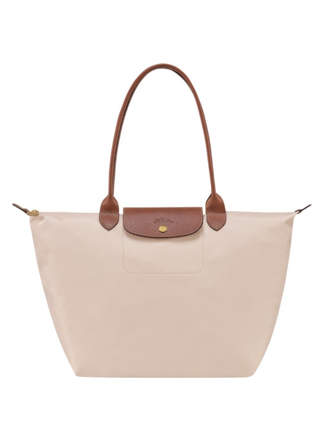 Longchamp Le Pliage Large Foldable Tote Bag, Cream Beige - Image 1