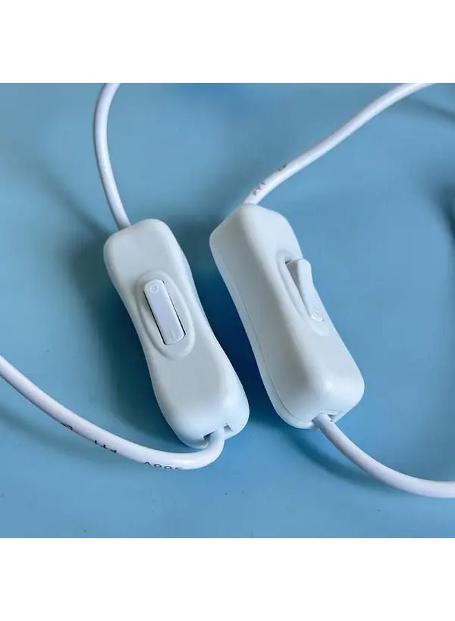 2pcs White USB Extension Cable 2M On Off Switch Male To Female Connector - Image 5