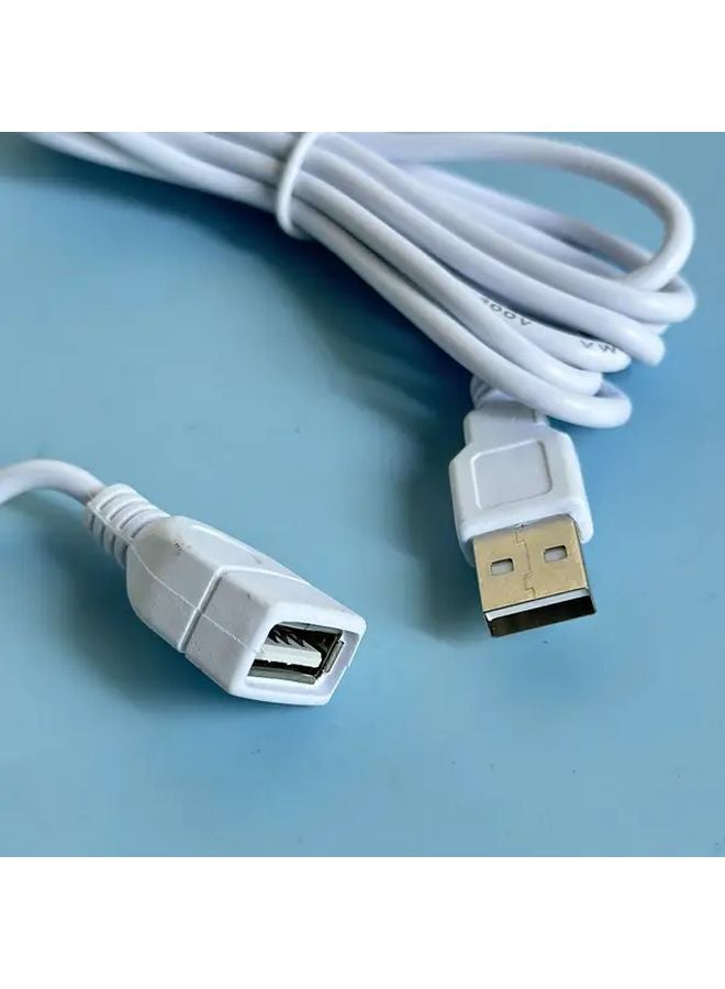 2pcs White USB Extension Cable 2M On Off Switch Male To Female Connector - Image 4