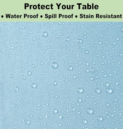 rebdng Plastic Light Sky Blue Tablecloths 3 Pack Disposable Table Covers 54" x 108" Powder lt Blue Table Cloths for Gender Reveal Parties Baby Shower Engagement Wedding, Fits 6 to 8 Foot Rectangle Tables - Image 4