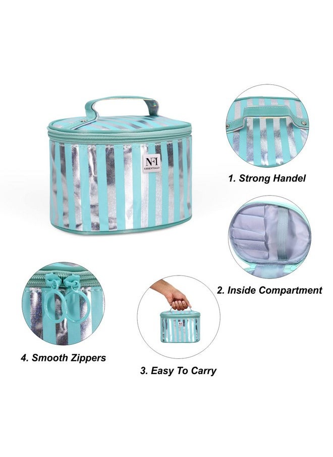 NFI essentials NFI essentials Small Stylish Makeup Organizer for Traveling Cosmetic Pouch for Girls Make up Pouch for Women  - Image 5