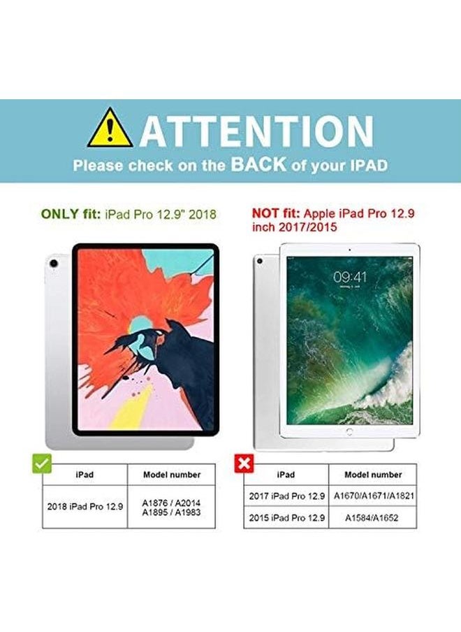Procases - Keyboard Case For Ipad Pro 12.9 2018 Latest Model [Support Pencil Charging] 360 Degree Rotation Swivel Cover With Wireless Keyboard For Ipad Pro 12.9 3Rd Gen 2019 Black - Image 1