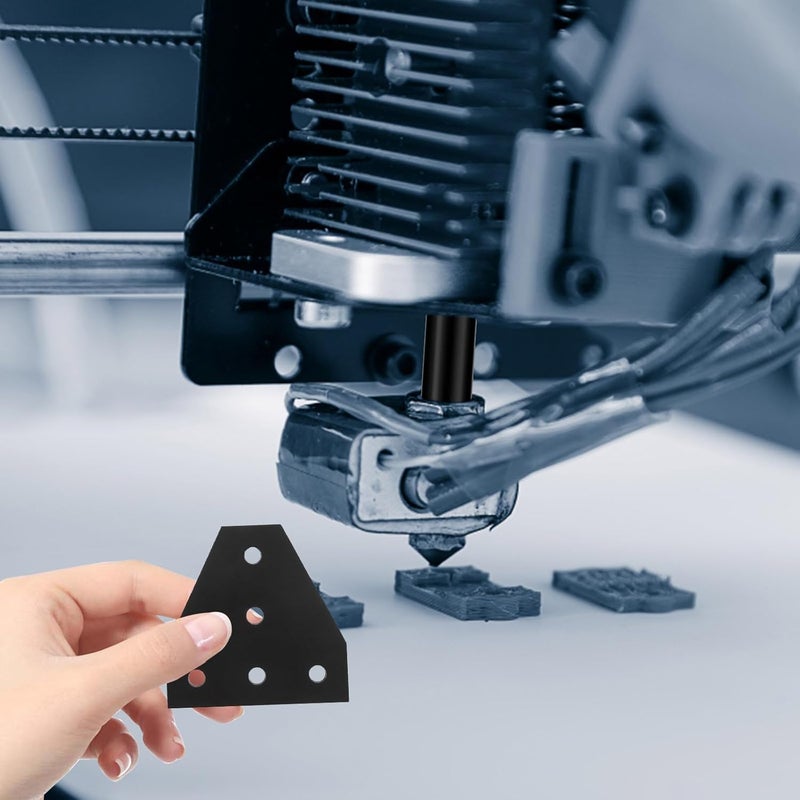 ULTECHNOVO 6pcs T-Shaped 5-Hole Aluminum Corner Connector Brackets for 2020 Aluminum Extrusion Profiles, Right Angle Metal Joint Plates for 3D Printer Frames and Industrial Structural - Image 4