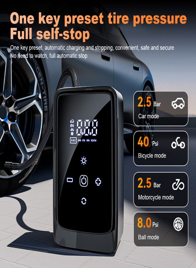 Cordless Car Air Pump 140 PSI Cordless Bike Pump Electric Bike Tire Pump for Car Motorcycle Bicycle Balls and More - Image 5
