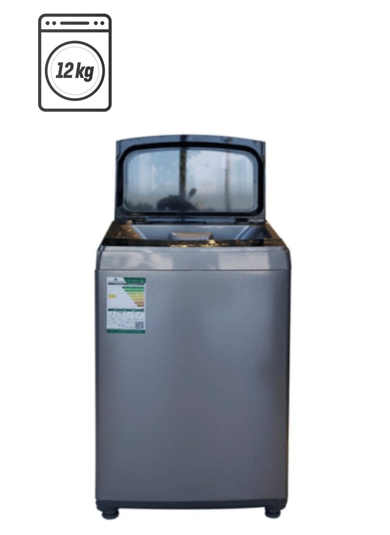 FISHER Fisher Top Load Washing Machine, 12 kg Capacity, Powerful 3-Way Water Flow, Stainless Steel Drum, Multi-Directional Water Rotation, Silver Control Lock – Model FAWMT-E12SBN  - Image 1