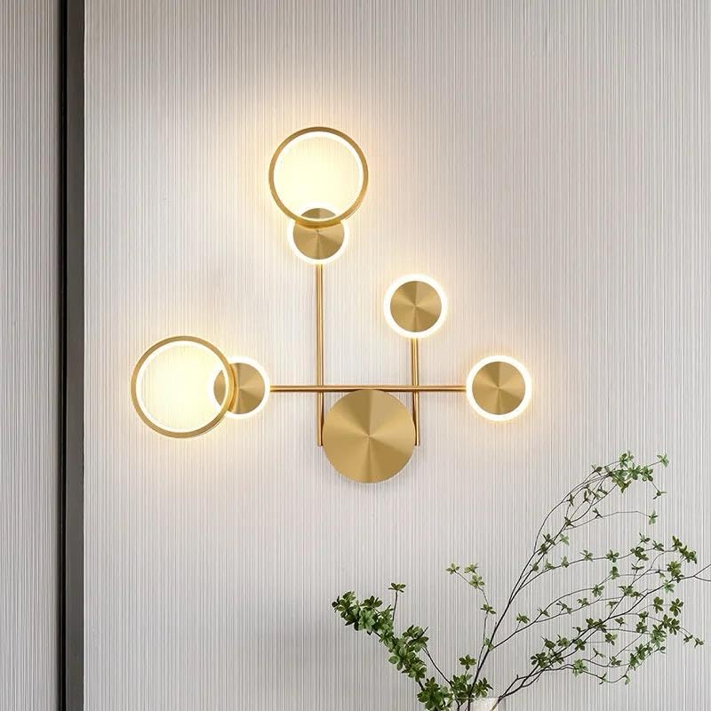 blissbells Modern Designer LED Wall Light | Gold Finish Decorative Wall Lamp with Ring Design | Luxury Wall Light for Living Room, Bedroom, Hallway & Hotel Décor - Image 1